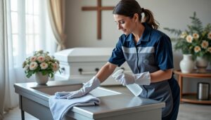 entreprise spécialisée dans le nettoyage de chambres funéraires en région paca. obtenez un devis gratuit, découvrez nos tarifs compétitifs et bénéficiez d'un service professionnel et respectueux.